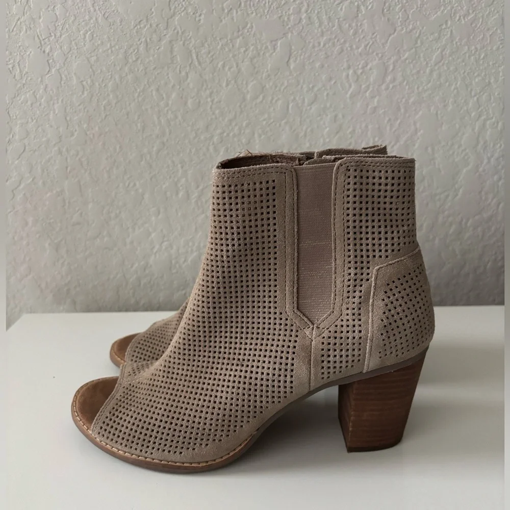 Toms Majorca Peep Toe Bootie Size 9 - Picture 6 of 11